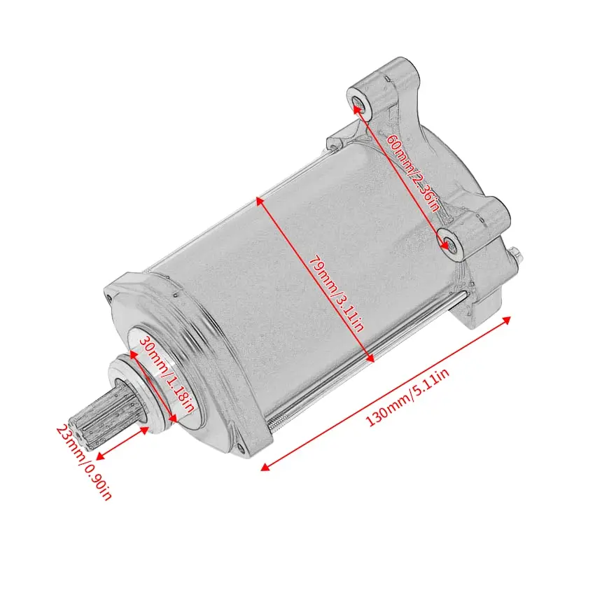 

Starter Motor Motorcycle for OEM:12418526230 8526230-03 for R1200 R1250 Flange A for BMW R1200GS K50 for BMW R1200GS Adv K51 for