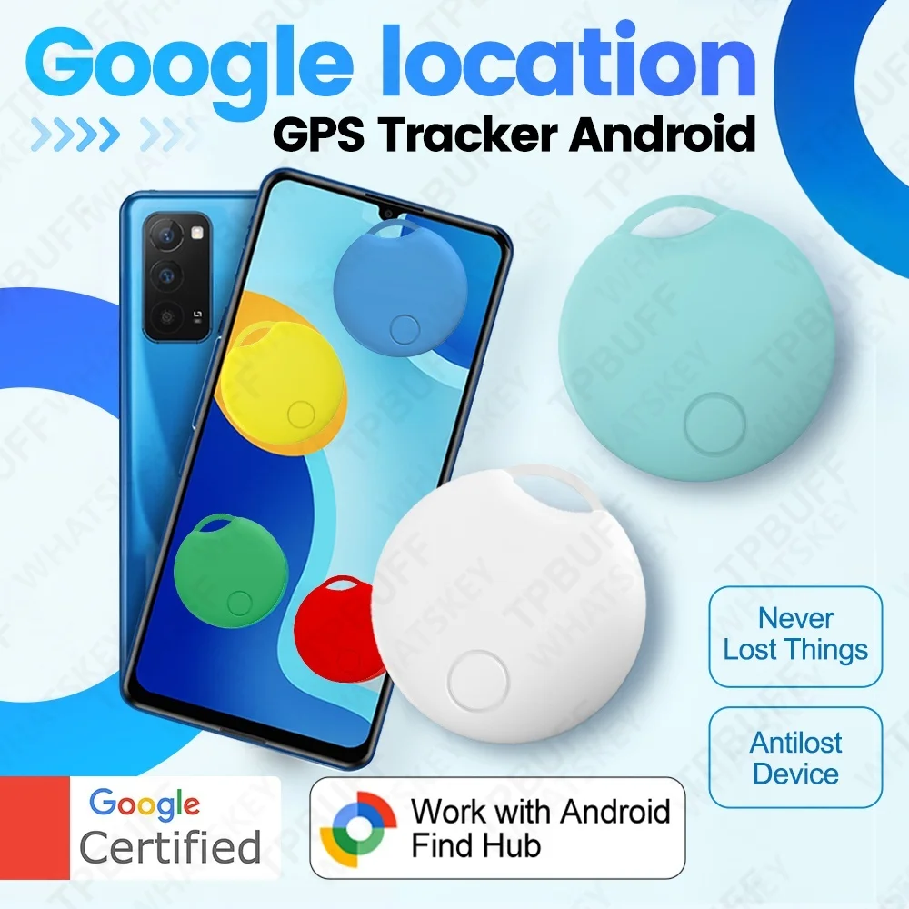 

Googel Find My Smart GPS Tracker for Android Tag Work With Android Google Find My App Key Finder Pet Locator Smart Tag for bike