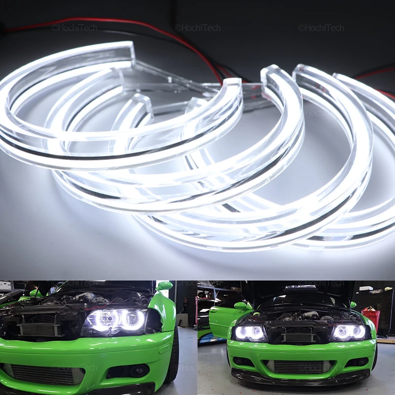 146mm+131mm 318is 320i 323i 325i 328i 318tds White LED Crystal Angel Eyes  Rings for BMW 3 5 7 series E36 E38 E39 E46 M3