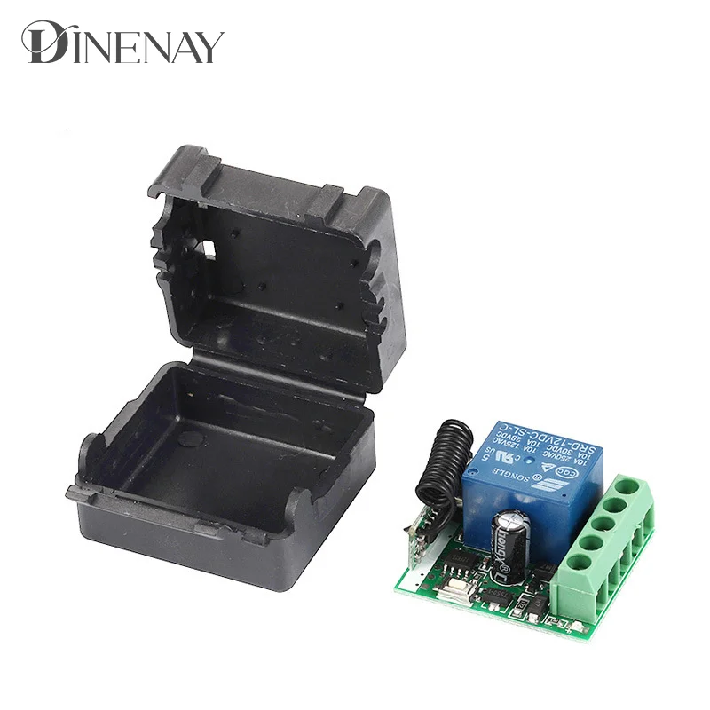 433Mhz Wireless Remote Control EV1527 Learning Code Transmitter 2 bottons DC 12V 10A RF Relay Receiver