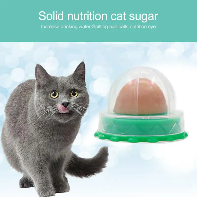 Nutrition Cat Catnip Ball Dust Cover Round Safe Catnip Snack Lick Candy Vitamin Pudding Catnip Lollipop For Cat Kitten Ragdoll