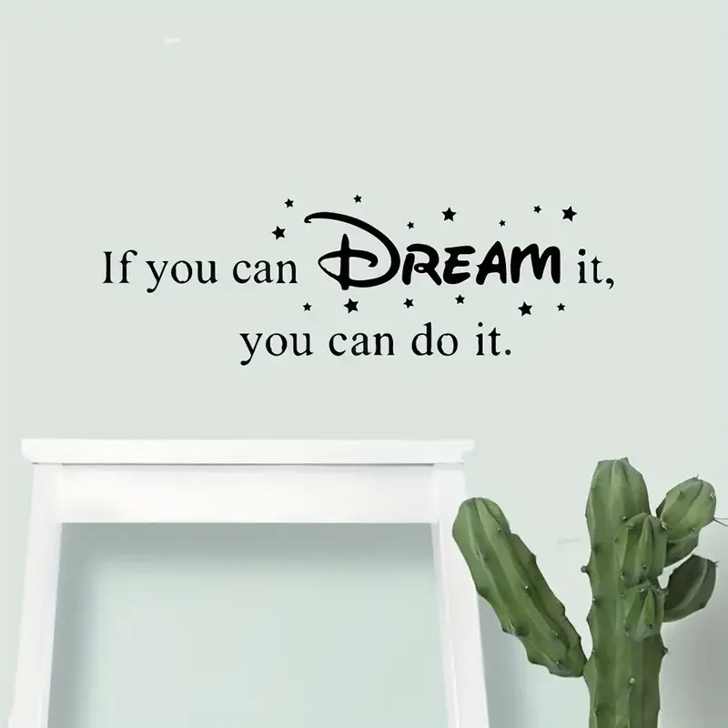 1pc Artistic Fonts Vinyl Wall Decal, \