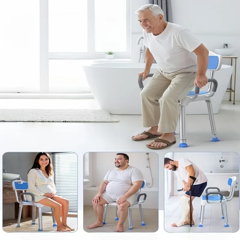 1/2Pcs Non-Slip Bath Chair Elderly Tub Aid Seat Shower Stool Cushion Safe Environment for Bathroom