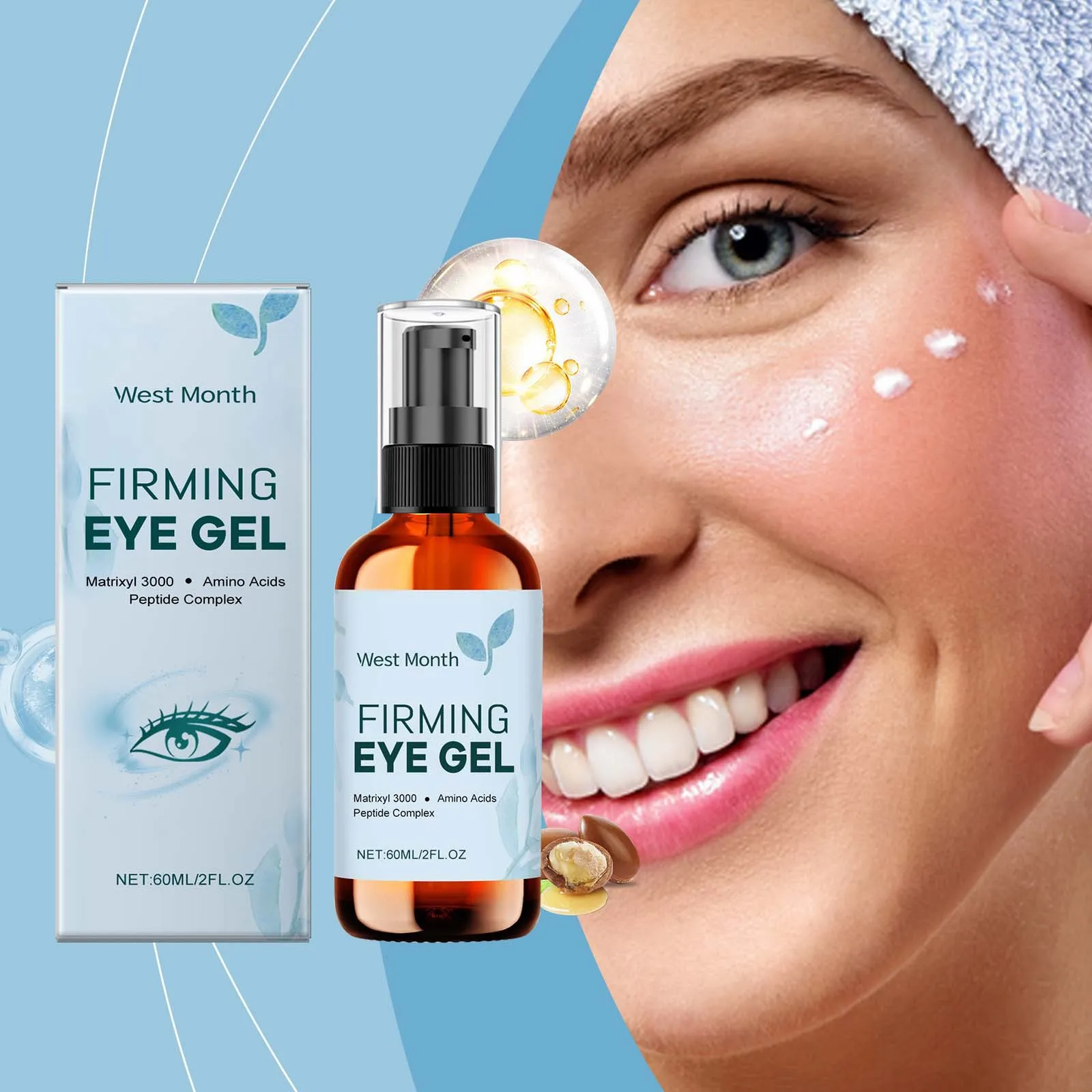 

Eye Care Gel Firming Eye Skin Moisturizing Fading Fine Lines Peripheral Tighten The Bags Under The Eyes Improve Dark Eye Roll