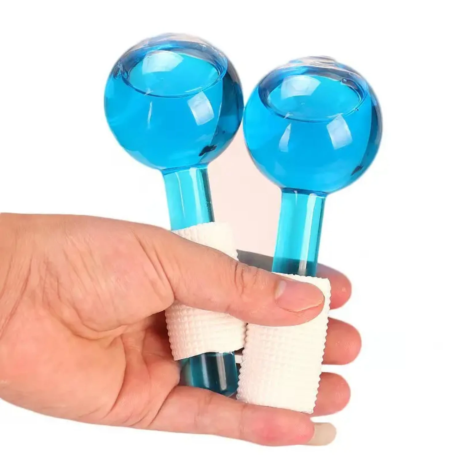 Gloeiend met deze verfrissende en verkoelende gezichtsgereedschapset - Ice Face Roller Massager en koude globes voor gezichtsbehandelingen, huidverzorging