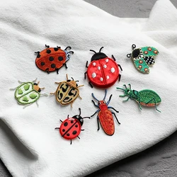 1 Piece Embroidered Insects Ladybug Cute Small Patches for DIY Bag Clothes Glue Sticker Patch for Kids Clothes Designer