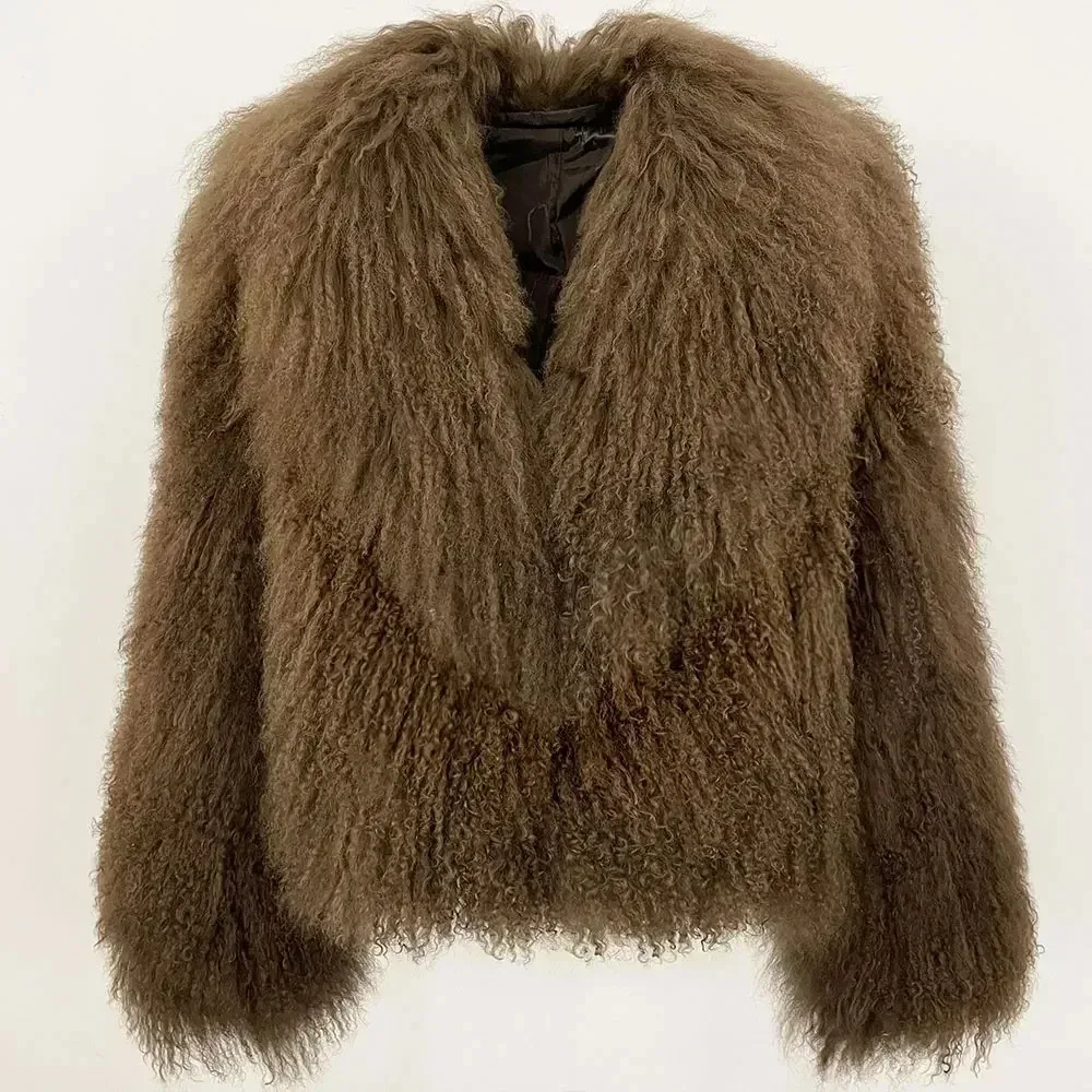 OFTBUY Natural Tibet Mongolian Sheep Fur Jacket Designer Luxury Genuine Winter Coats Female Fashion Warm Autumn Short Coat Lady