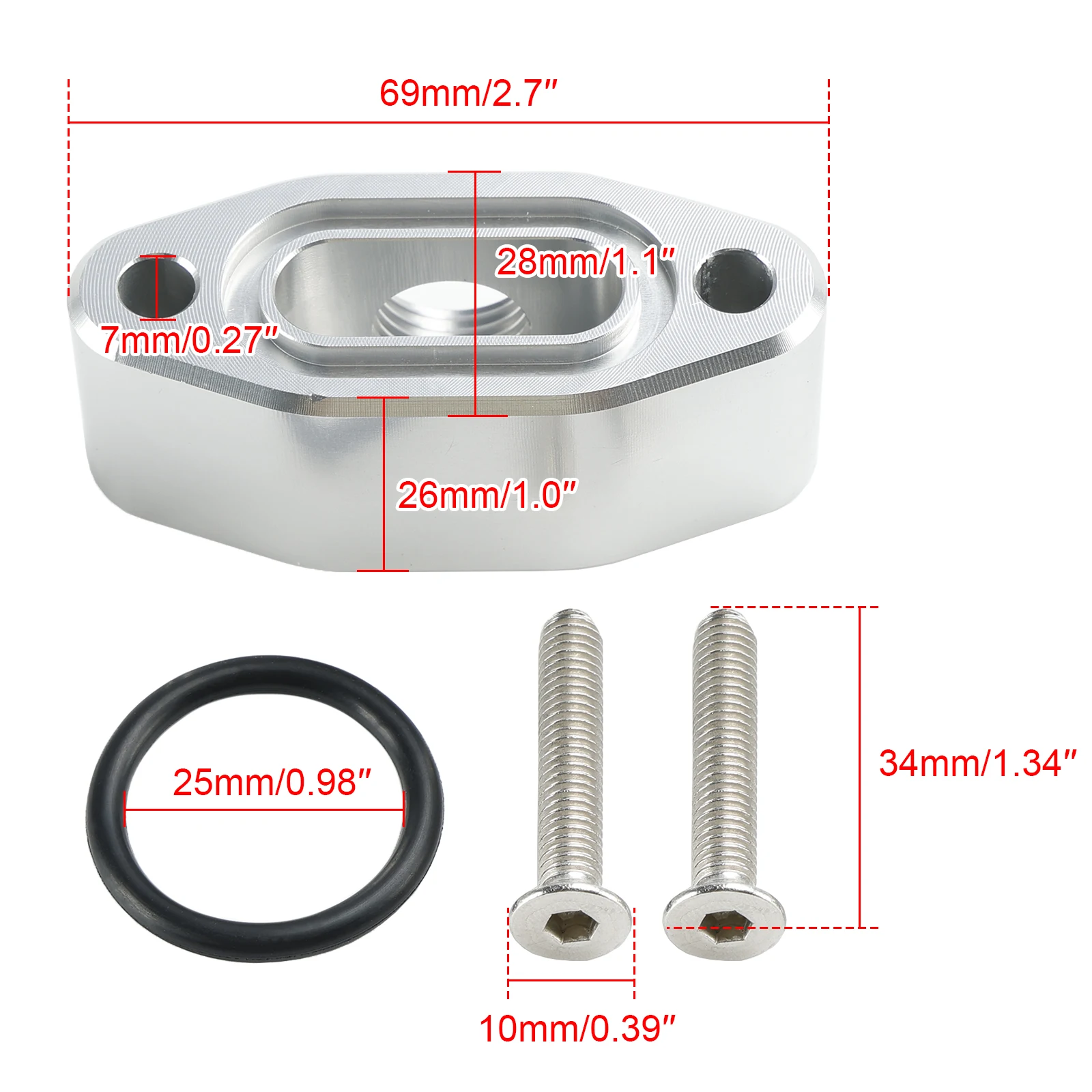 Artudatech Billet Oil Pressure Sensor Relocation Adapter 551534 For LS LQ L92 L99 L33 LR4