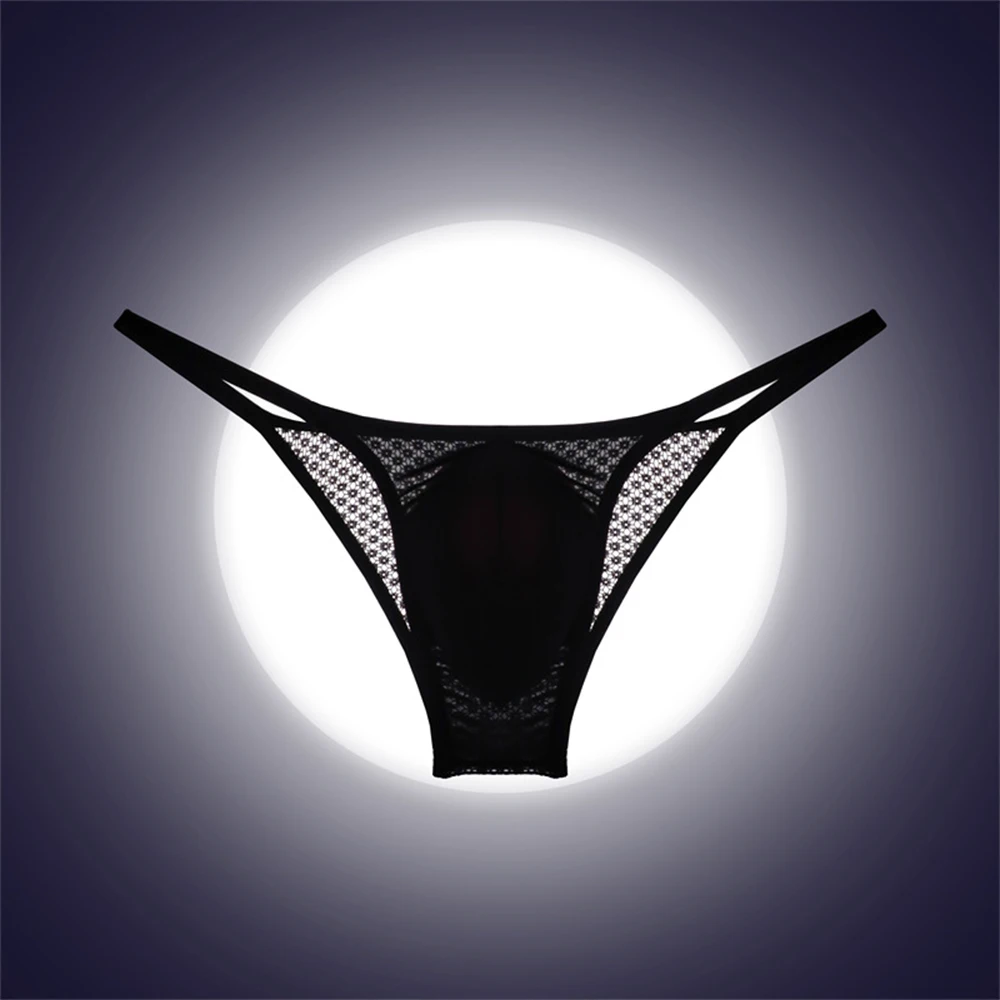 

Mens Pouch Briefs Mesh Sheer Low-Rise Lingerie See Through Ultra-thin Underwear G-String Thong Breathable Hollow Erotic Lingerie