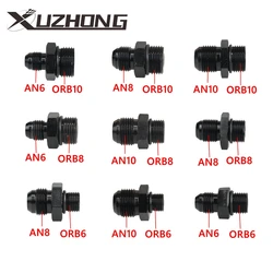 AN6 AN8 AN10 ORB Aluminum Male Flare Union Nitrous Oil Fuel Hose End Adapter Fitting Straight AN Male To AN Male Coupler