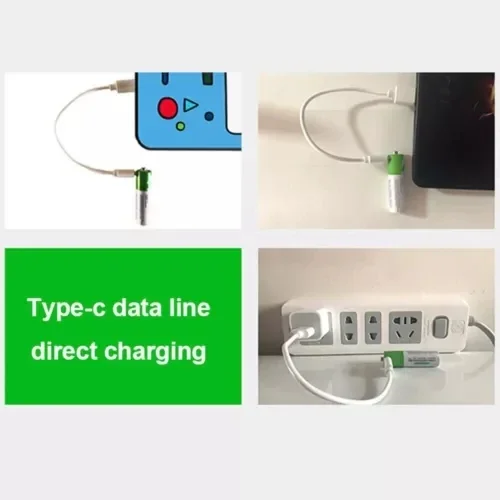 بطاريات AAA قابلة للشحن USB 1.5 فولت 750 ميجاوات في الساعة ليثيوم أيون شحن سريع للتحكم عن بعد ماوس ألعاب كهربائية لوحة المفاتيح أذرع التحكم في ألعاب الفيديو