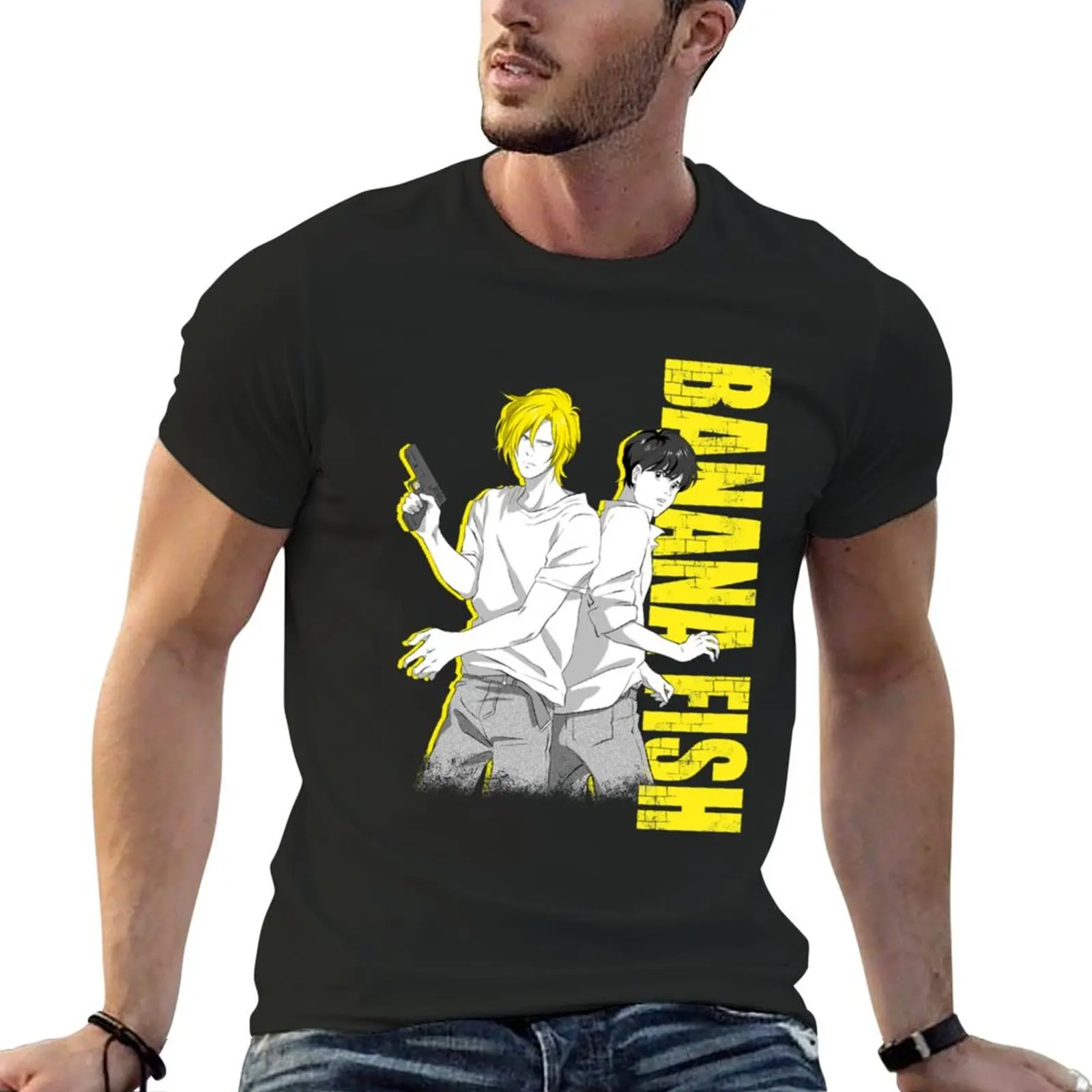 

Banana Fish Tribute Design Gift For Fan T-Shirt for a boy new edition sports fans heavyweights mens t shirts casual stylish