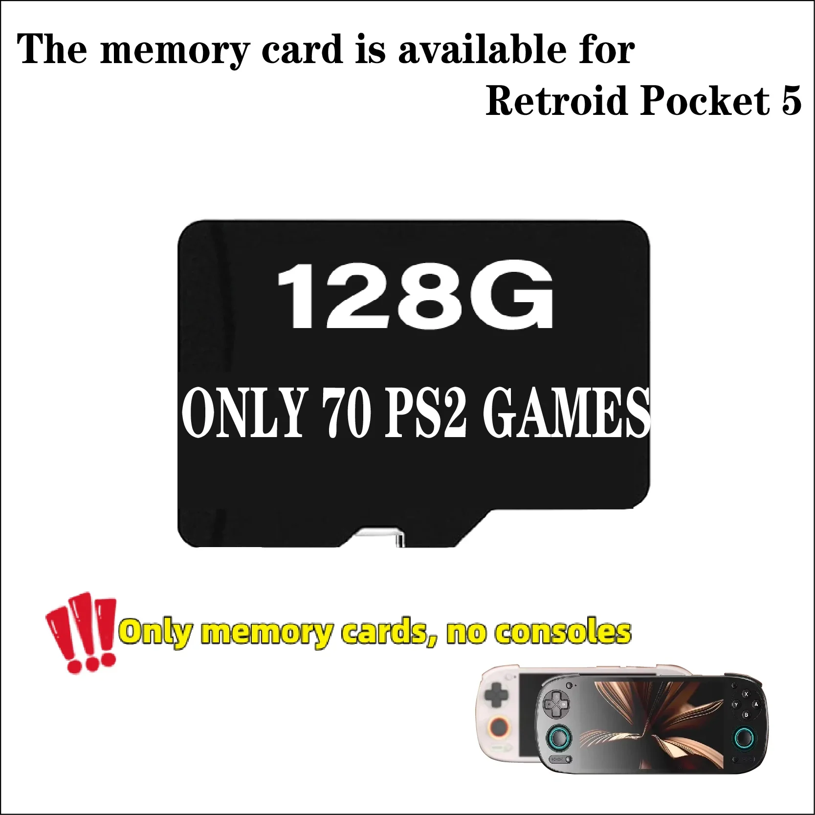 ريترويد جيب 5 TF بطاقة الذاكرة ل RP5 شعبية الكلاسيكية الرجعية لعبة PS2 PSP 3DS 512G بطاقة أندرويد 13 المحمولة المحمولة