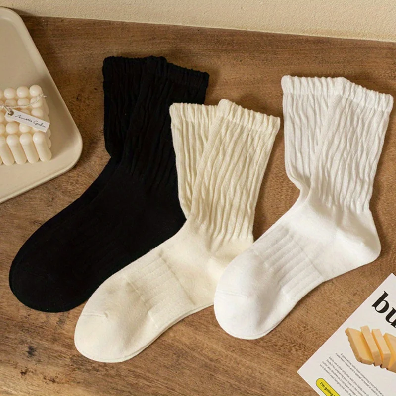 

6 Pairs Comfy Crew Women Socks -Soft,Breathable-Perfect for Casual,Sports,and Daily Wear for Women Stockings for Winter Warmth