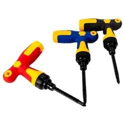 Chrome Vanadium Steel Insulated Screwdriver Dual Purpose Telescopic Ratchet Slotted Flat Head Screw Driver For Home Repair Tool