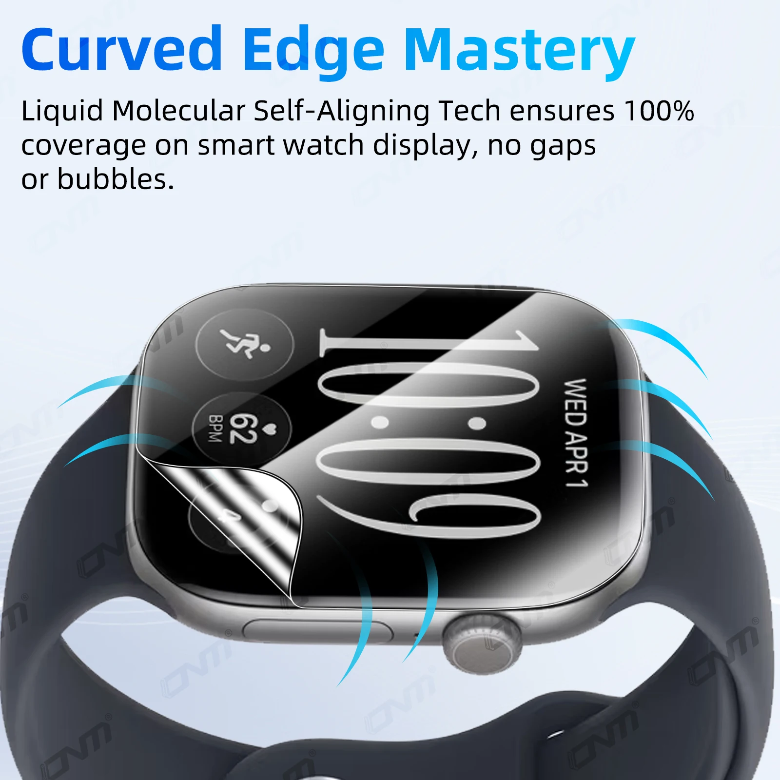 Hydrogel-Folie für Apple Watch Series 12 42mm/46mm Kratzfeste HD Vollflächige Schutzfolie für Bildschirm und Zubehör – Detail 2