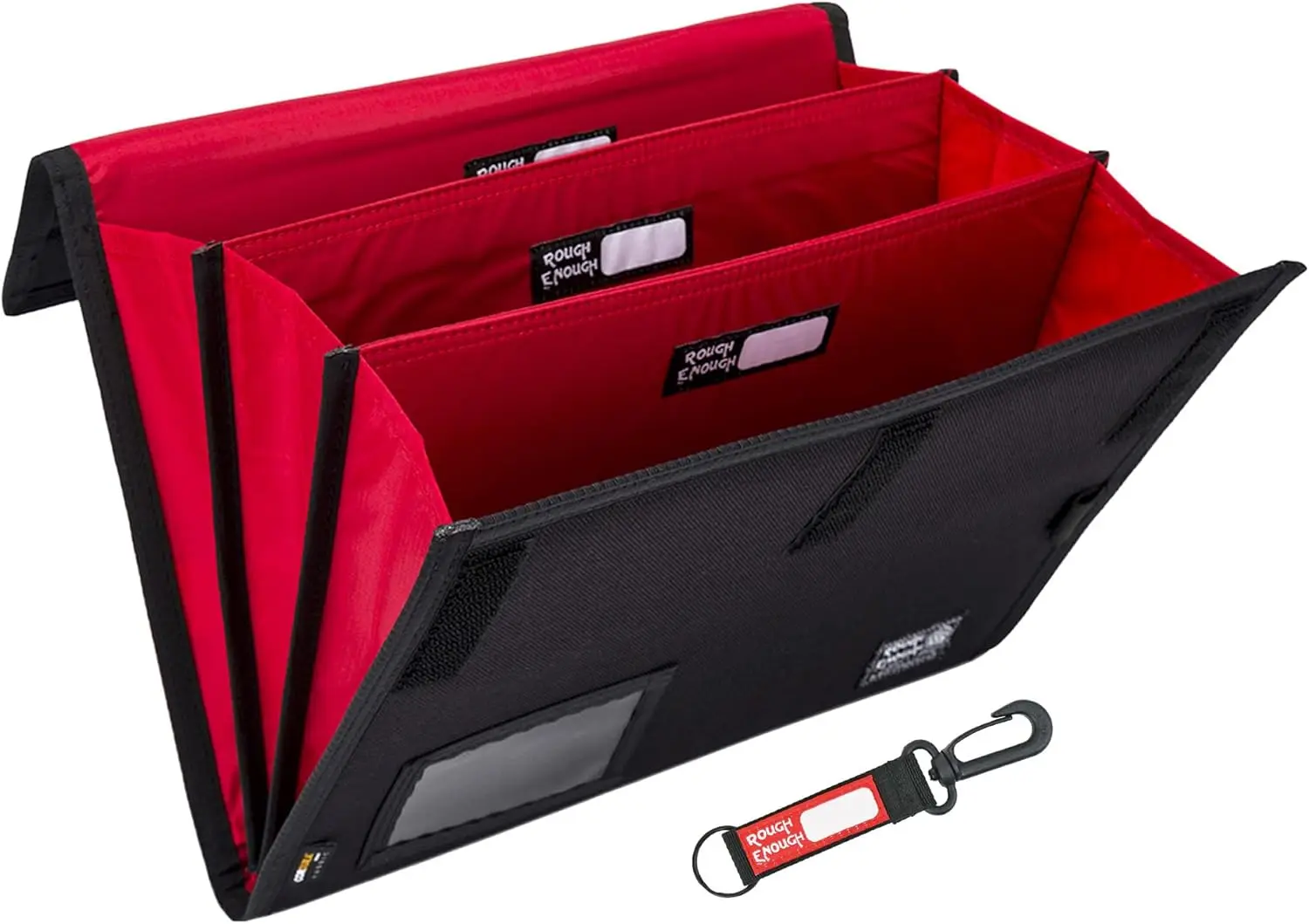 

Portable Expandable Document Organizer with 3 Dividers, Waterproof Cordura for Office Travel Black