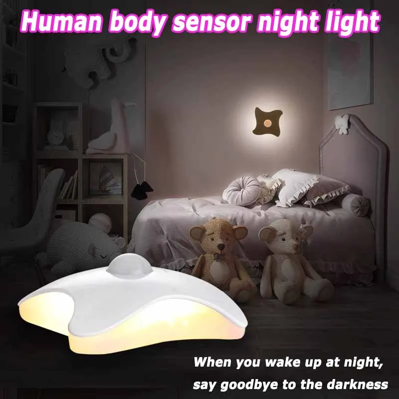 

LED Induction Night Light Wireless Charging Human Body Induction Wall Light Bedroom Corridor Cabinet Bathroom Night Light