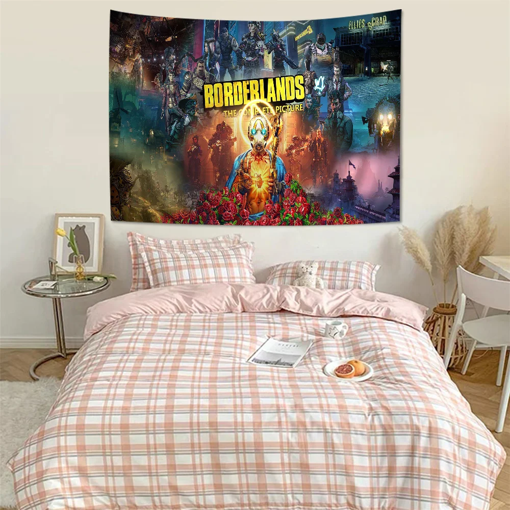 Game B-BORDERLANDS Anime Tapestry Hanging Tarot Hippie Wall Rugs Dorm Home Decor