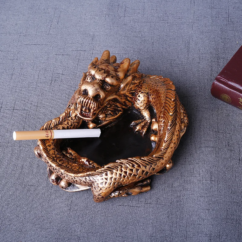 Chinese Wind Dragon Ashtray Creative Home Resin Artifact Decoration Ashtray Send A Friend Father's Day Gift