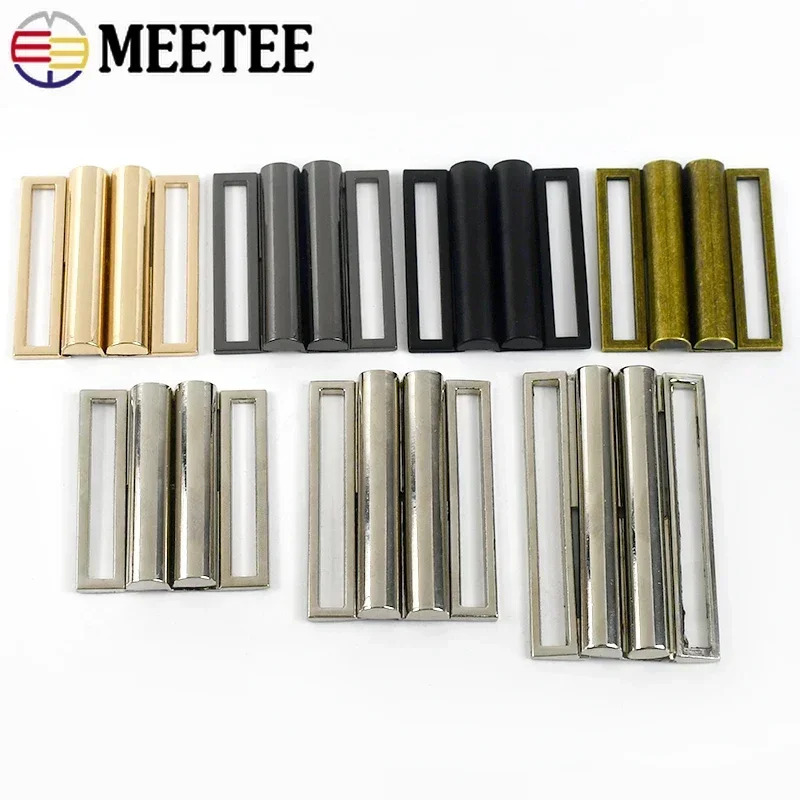 2/5Pcs 30-80mm Metal Belt Buckle For Coat Women Waistband Adjuster Buttons Garment Decorative Clasp DIY Sewing Accessories