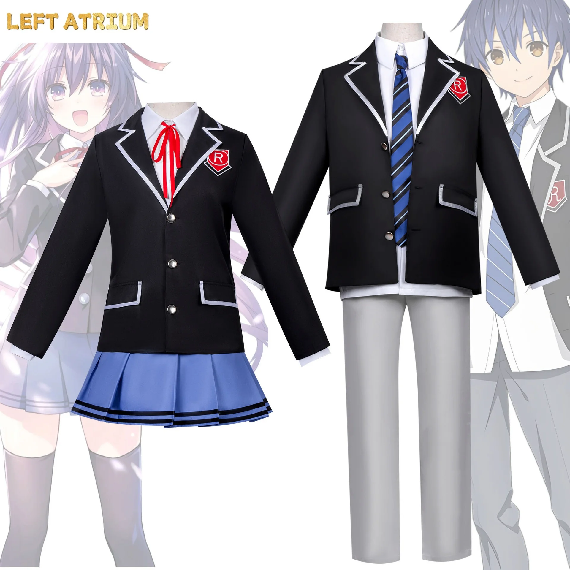 Disfraz de Anime Date A Live, Itsuka Shido, Yatogami Tohka, conjunto completo de uniforme para cosplay, para Halloween, carnaval, convenciones, juegos de rol