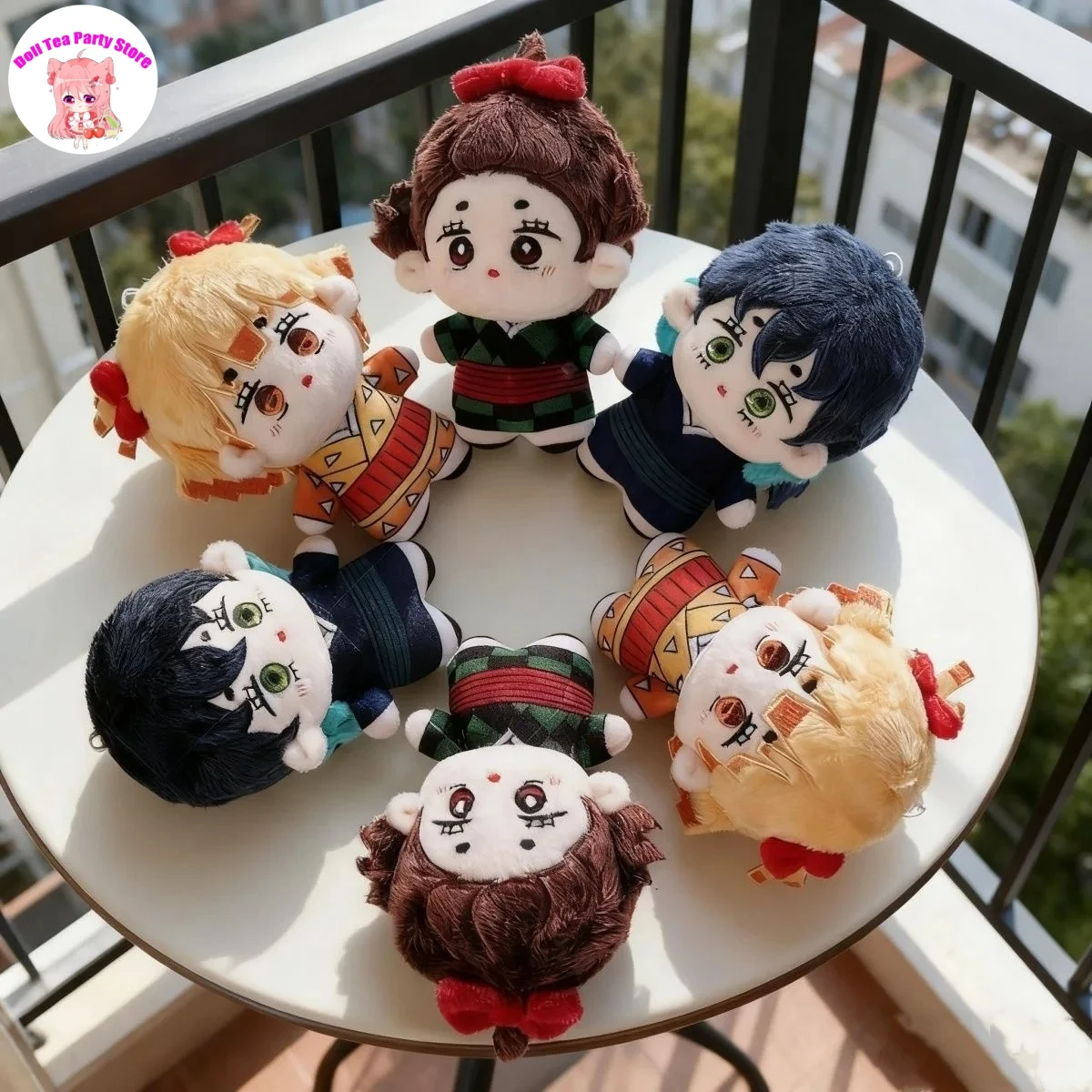 

10CM Anime Hashibira Inosuke Agatsuma Zenitsu Kamado Tanjirou Cotton Doll Plush Starfish Body Dolls Pendant Toys Plushie Gift