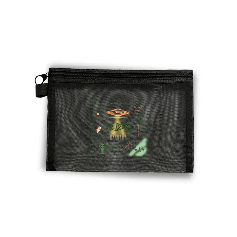 Aliens Album Arirang 2.0 World Tour Makeup Bag with Zipper Spacious Storage Pouch Travel Ideal Vacation Mesh Bags Kpop Fan Gift