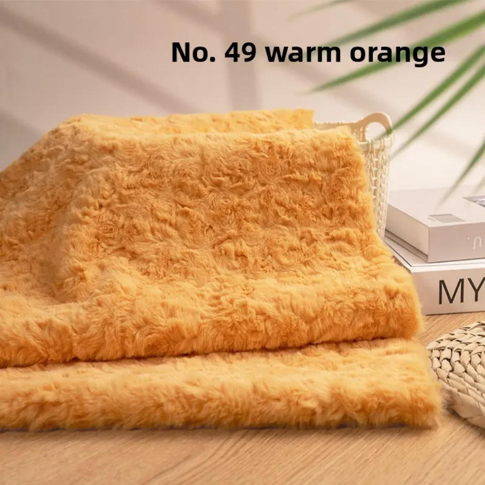 

Щетка-кролик, бархатная хлопковая кукла, плюшевая ткань для розы, утолщенная одежда с меховым воротником, швейная ткань, материал, ткань