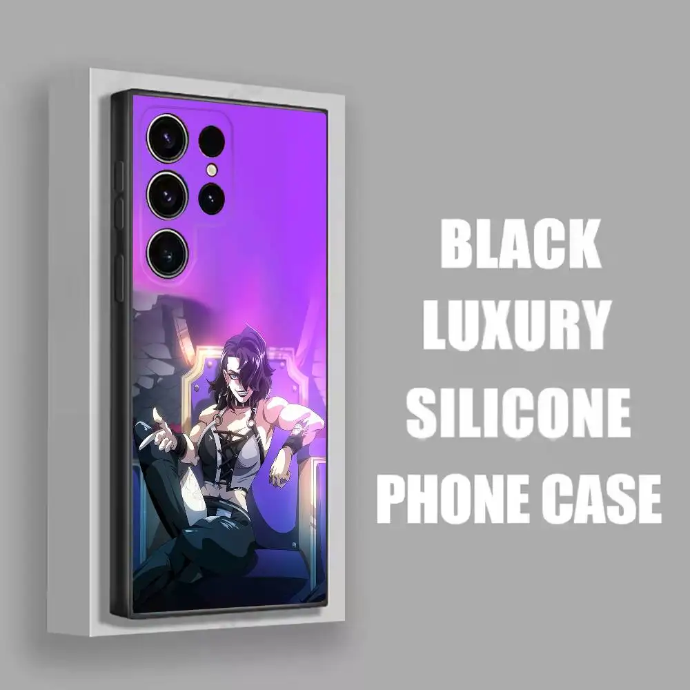 حافظة هاتف R-Rhea Ripley Wrestler لهاتف سامسونج S22، S24، S20، S25، S23، S30، S21، Ultra، Plus، 5G، Fe، Lite غطاء أسود