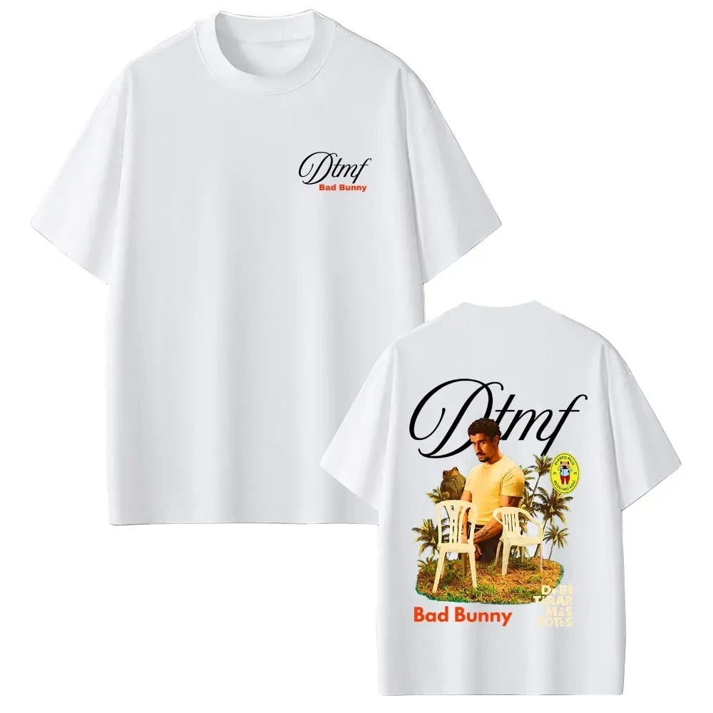 DeBi TiRAR MaS FOToS DTMF T Shirts Rapper Bad Bunny T-shirt Men Women Clothing Fashion Hip Hop Oversized T-shirts Streetwear