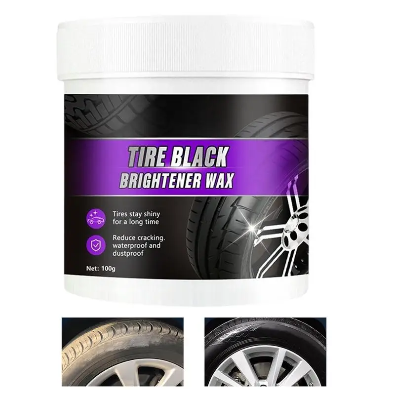 Car Tire Retreading Cleaning Cream Wheel Rust Cleaning Wax Long-lasting Car Cleaning Tools Tire Cleaner Cream Deep Cleaning For