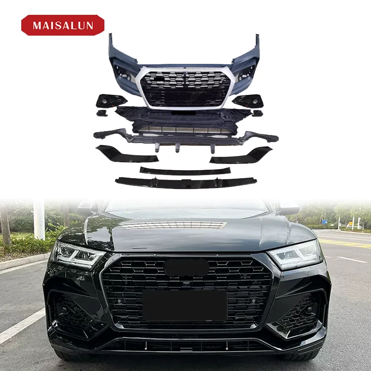 PP Front Bumper for Q5 Upgrade To RSQ5 Style Body Kit with Front Bumper Grill Front Lip Car Bumper