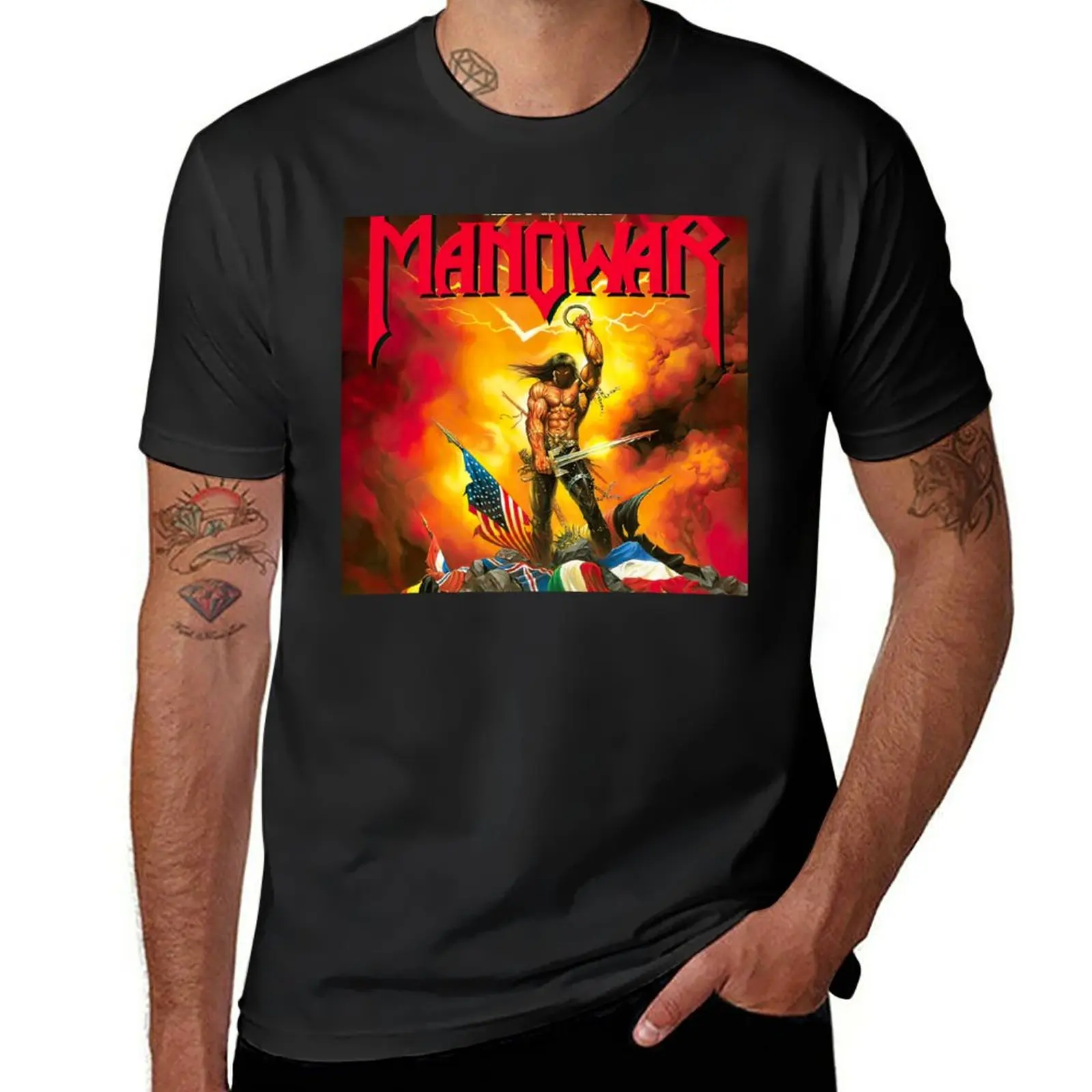 

King Of Metal Manowar T-Shirt cute tops plain tops funnys mens plain t shirts