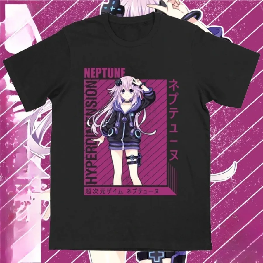 Anime Hyperdimension Neptunia Neptune Short Sleeve T Shirt Women Men Harajuku Tops Aesthetic Graphics Tshirt Cotton Tees Cosplay