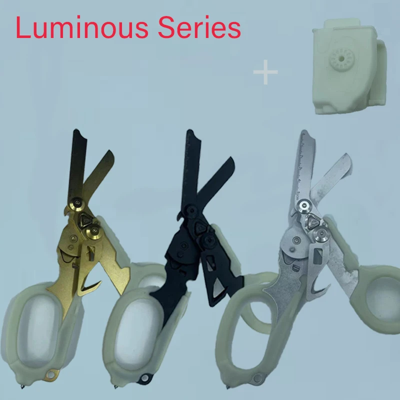 Conjunto de Tesouras Portáteis Multiúso Série Luminosa Raptors Primeiros Socorros Especialista Tático ao ar Livre Ferramentas de Sobrevivência