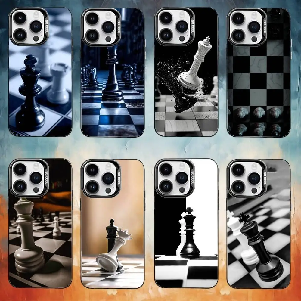 

chess wallpaper Phone Case For iPhone17,16,15,14,13,12,11 Plus,Pro Max Black Candy Matte Shockproof Cover