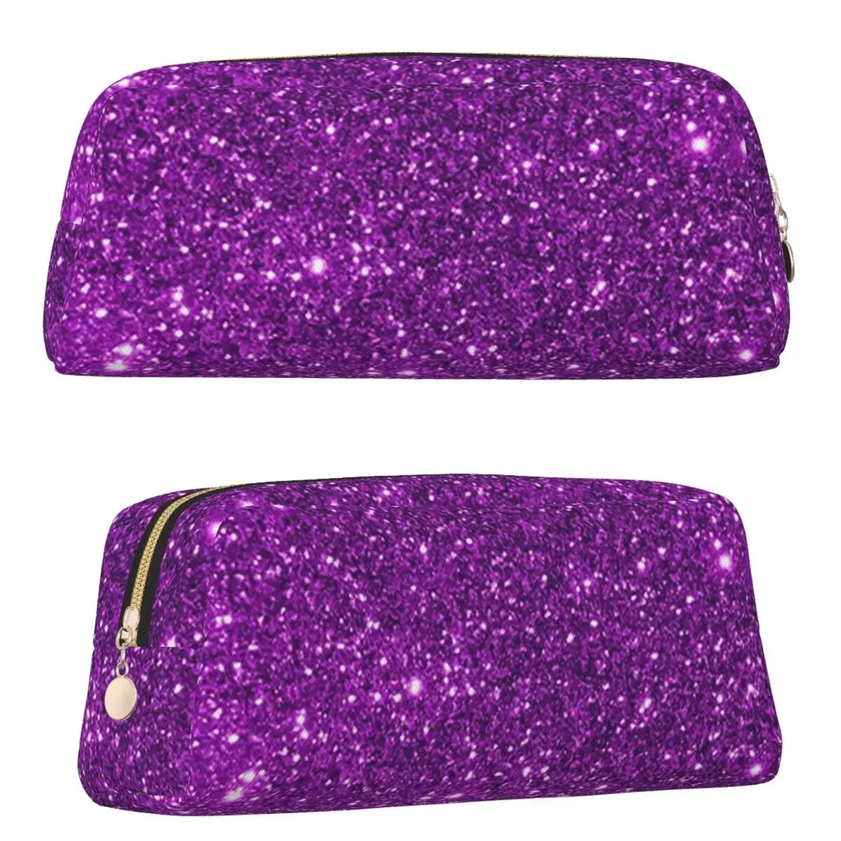 Purple Sparkly Glitter Pencil Case for Kids Gifts Pen Box Pencil Bag Pencil Pouch