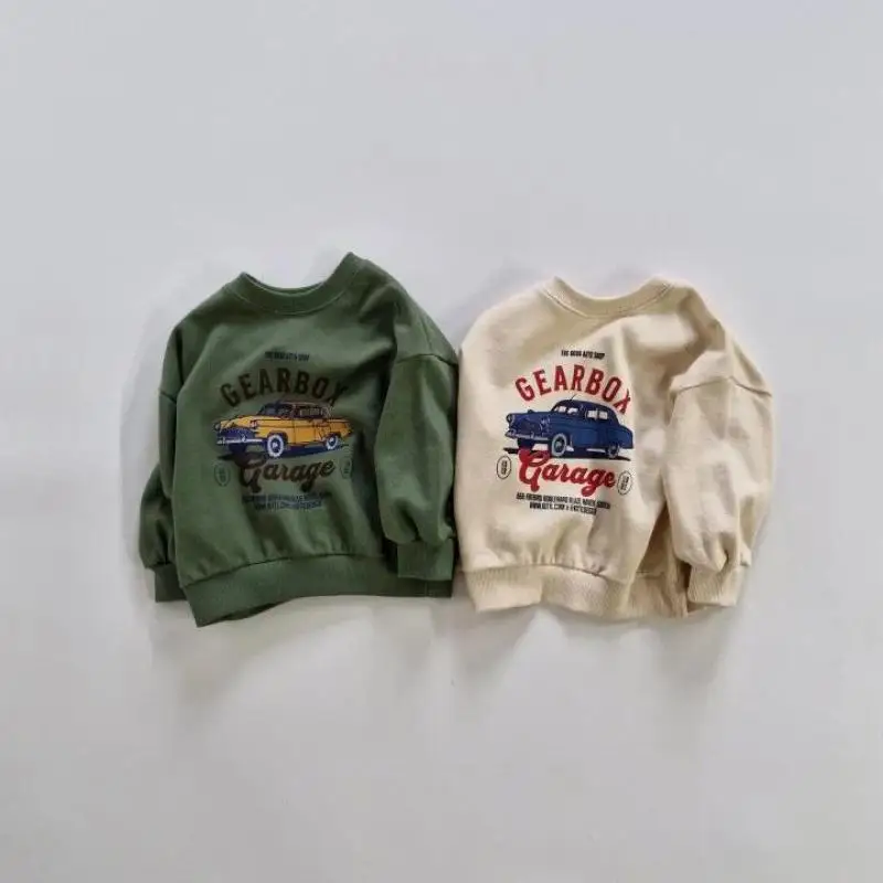 

2025 Autumn New Children Long Sleeve Sweatshirt Cartoon Print Boys Girls Casual Pullover Girls Loose Sweatshirt Kids Clothes