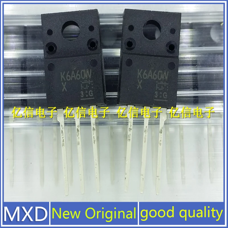 5Pcs/Lot New Original K6A60W TK6A60W Field Effect Mostube 6A600V Liquid Crystal Triode TO220F In Stock Good Quality