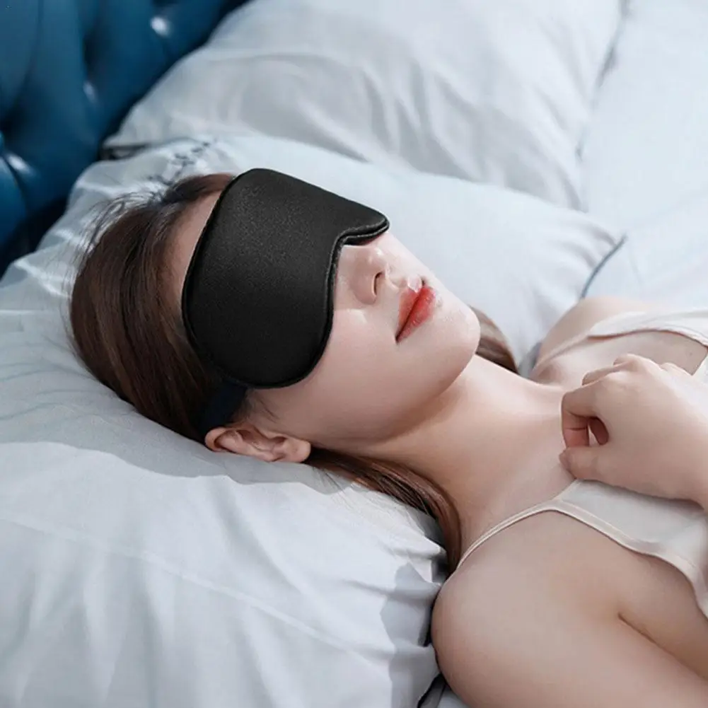 

Double-sided Sleep Mask Simulated Silk Eye Mask For Men And Women Light-blocking Sleep Eye Mask Hot And Cold Compress Eye Mask