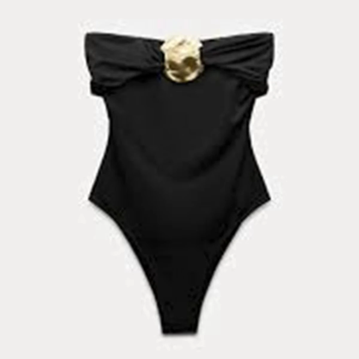 Traje de baño Sexy de una pieza para mujer, traje de baño femenino, Monokini Bandeau, ropa de playa, traje de baño de cintura alta