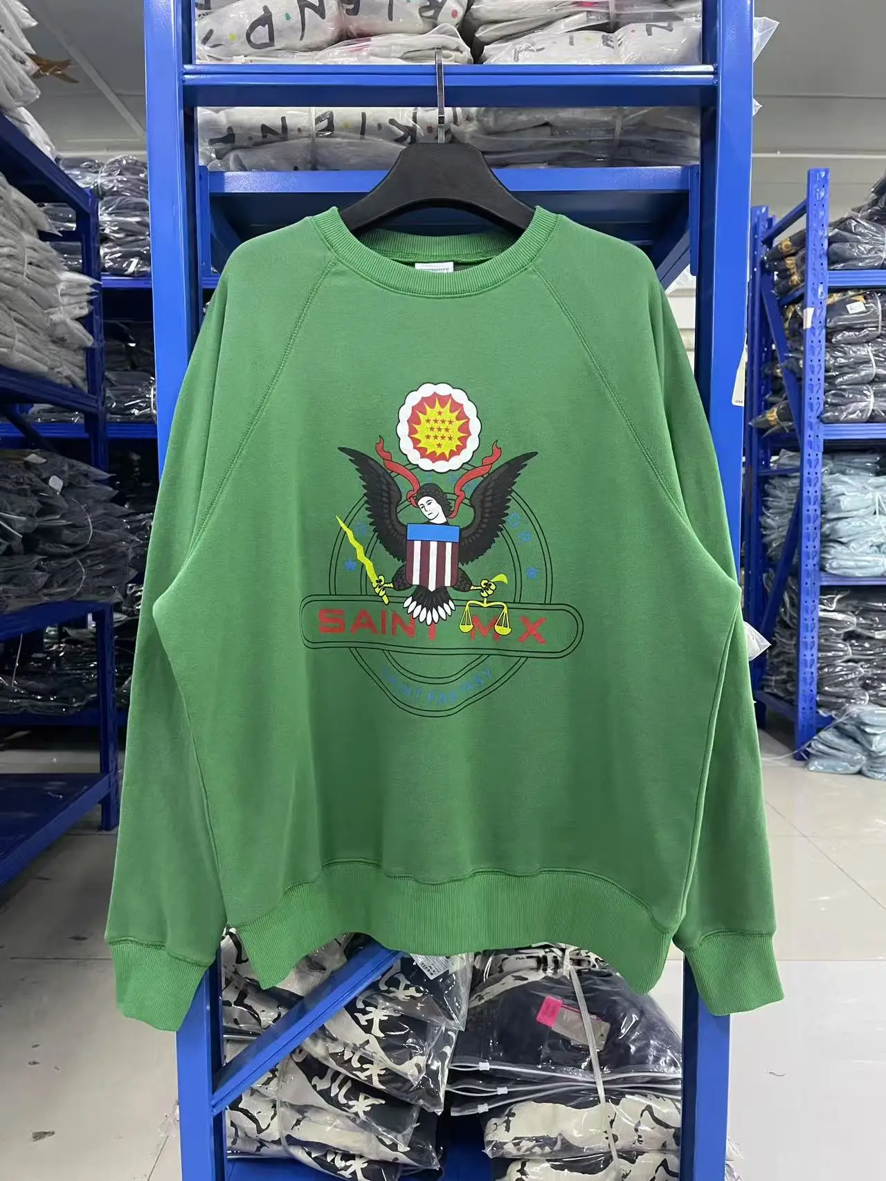 

Толстовка с круглым вырезом и принтом Saint statue of Themis для стирки и старения