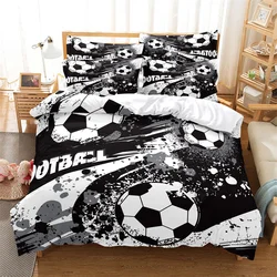 Juego de ropa de cama de fútbol, edredón deportivo competitivo para niño, funda de edredón King, funda de edredón doble para jóvenes y niños, juego de cama