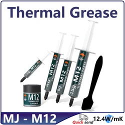 MJ M12 nuovo grasso termico ad alte prestazioni pasta termica gesso pasta termica 12.4W/mk 1g 4g per CPU/PS5/LED/PC desktop