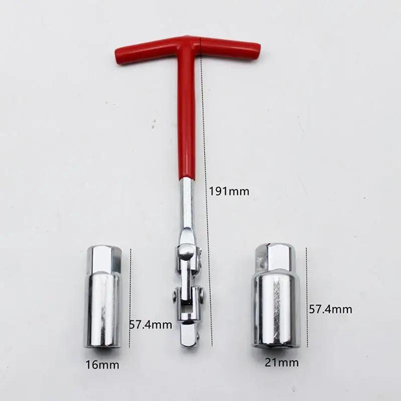 T Handle Spark Plug Wrench Set Comfort Grip 3/4PCS High Strength Steel Tools for Auto Motorcycle Maintenance