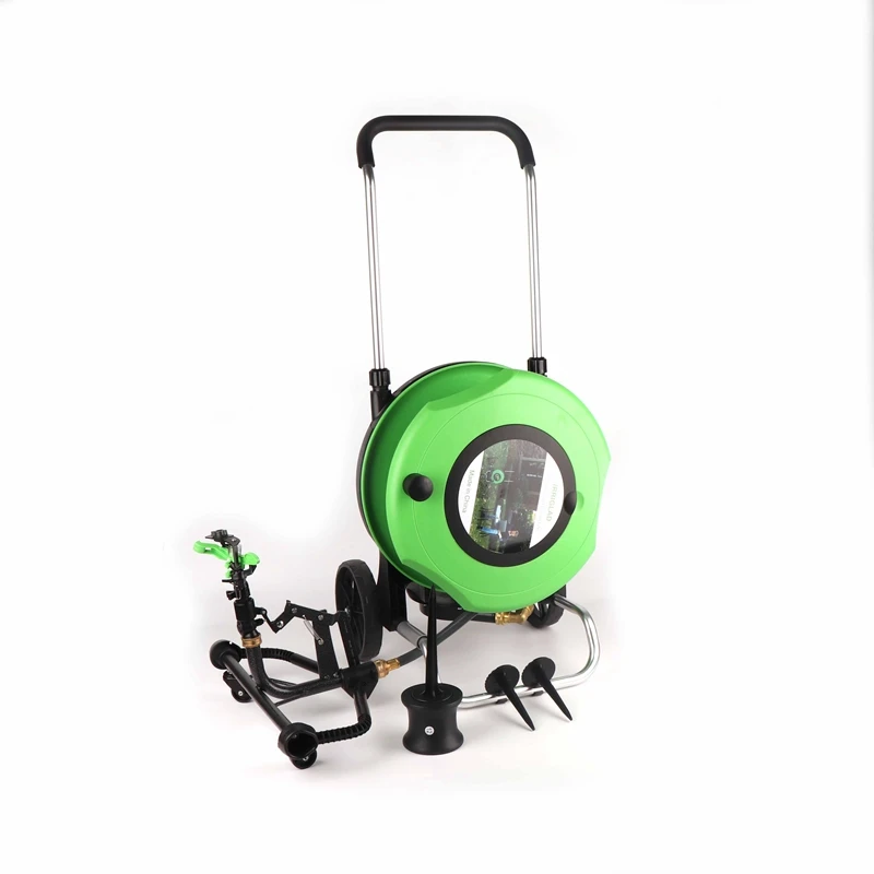 IRRIGLAD Second Generation 20m Farm Sprinkler Automatic Steel Metal Portable Garden Hose Reel Hose Cart
