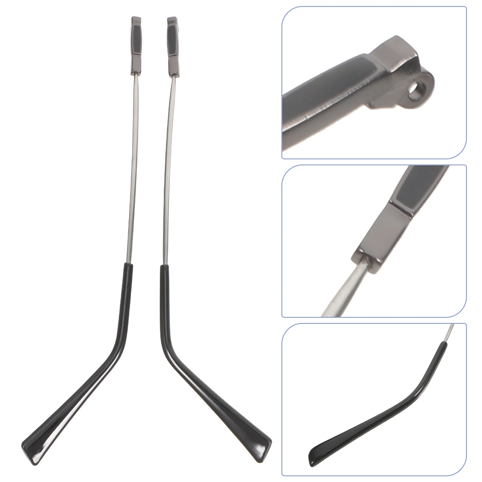 

1 Pair Universal Glasses Replacement Temple Metal Eyeglass Arm Durable Antislip Comfortable Fit Electroplated Stylish Compatible