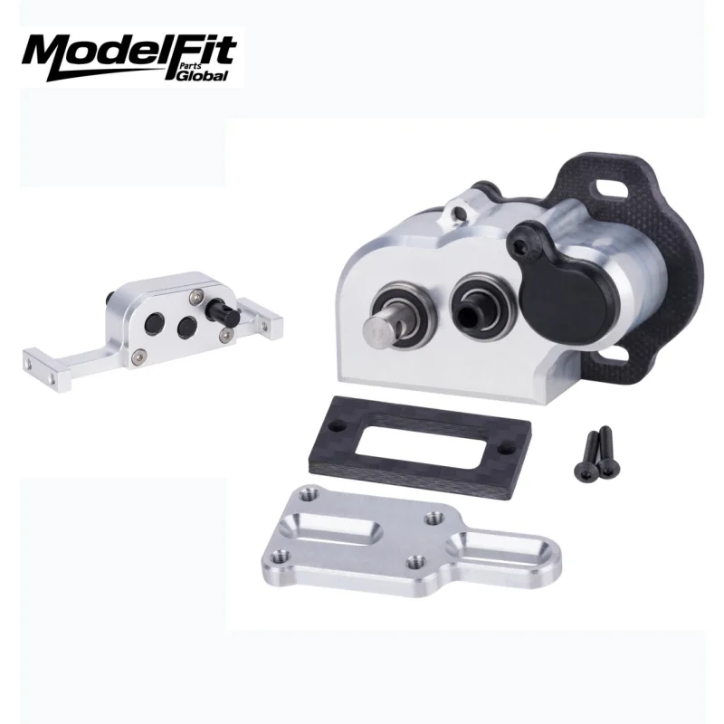 48 Pitch Ultralight Portal Transmission Tiny Gearbox Aluminum Transfer Case For 1/10 Rc Crawler LCG Chassis Capra F9 AR45 Axle