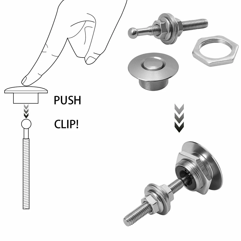 

Lock Clip Push Button Quick Release Gives Your Car A New Stylish Look Car Clip Lock New Aluminum Alloy Stainless Steel